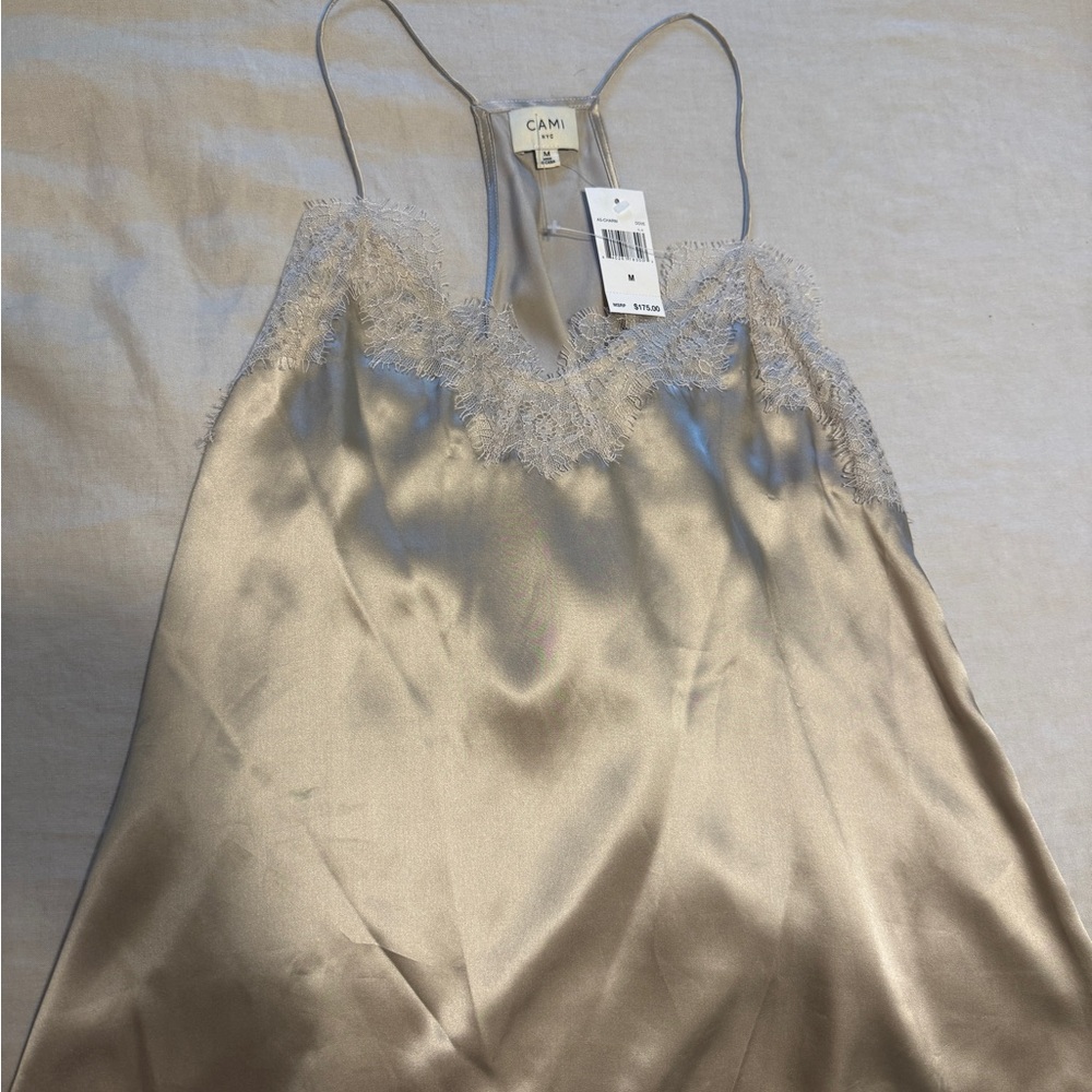 Cami NYC Silk Lace Trim Cami